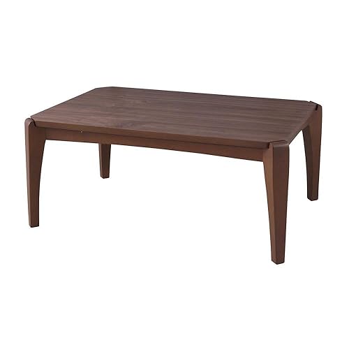 KOTATSU TABLE ZOMG AZUMAYA KT-109 Kotatsu Heater Table, W35.5 x D23.7 x H15.0 Inches, Natural Walnut and Rubber Wood Table Material, Home and Living, Rectangle Shape with Walnut Brown Color - Rectangle W35.5" x D23.7" x H15.0" Inches