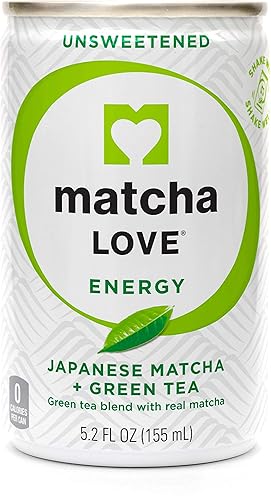Matcha Love Green Tea Unsweetened Energy Shots, 5.2 Oz, Pack of 20 - Unsweetened - 5.2 Fl Oz (Pack of 20)