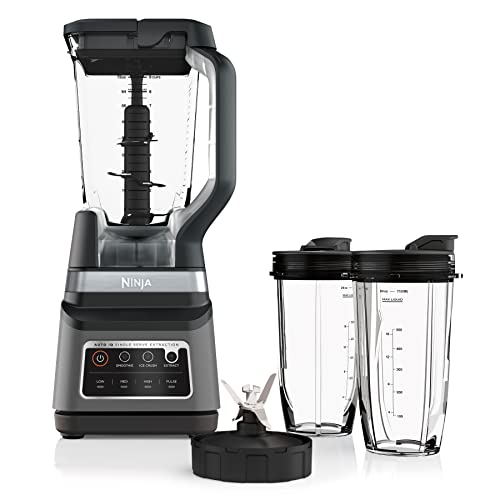 Ninja BN751 Professional Plus DUO Blender, 1400 Peak Watts, 3 Auto-IQ Programs for Smoothies, Frozen Drinks & Nutrient Extractions, 72-oz. Total Crushing Pitcher & (2) 24 oz. To-Go Cups, Black - Black - 72 oz.