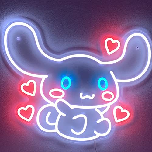 Japanese Anime Neon Light Sign customizable neon sign wall decor art LED Light up Sign Christmas gift Size:21inch - Cool white-B - 21inch