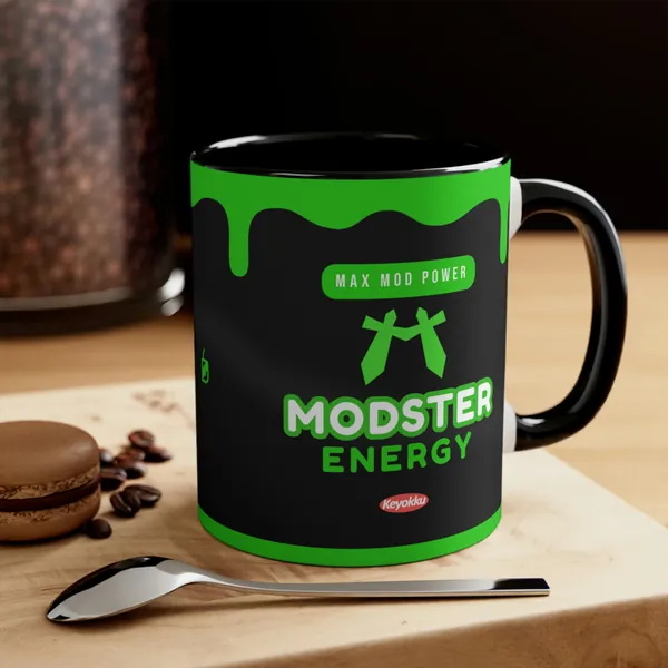 Modster Energy Mug Meme Gag Gift Twitch Vtuber Gamer Streamers Fans
