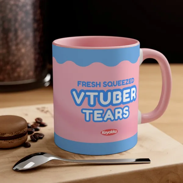 Vtuber Tears Mug Meme Gag Gift Twitch Gamer Streamers Fans