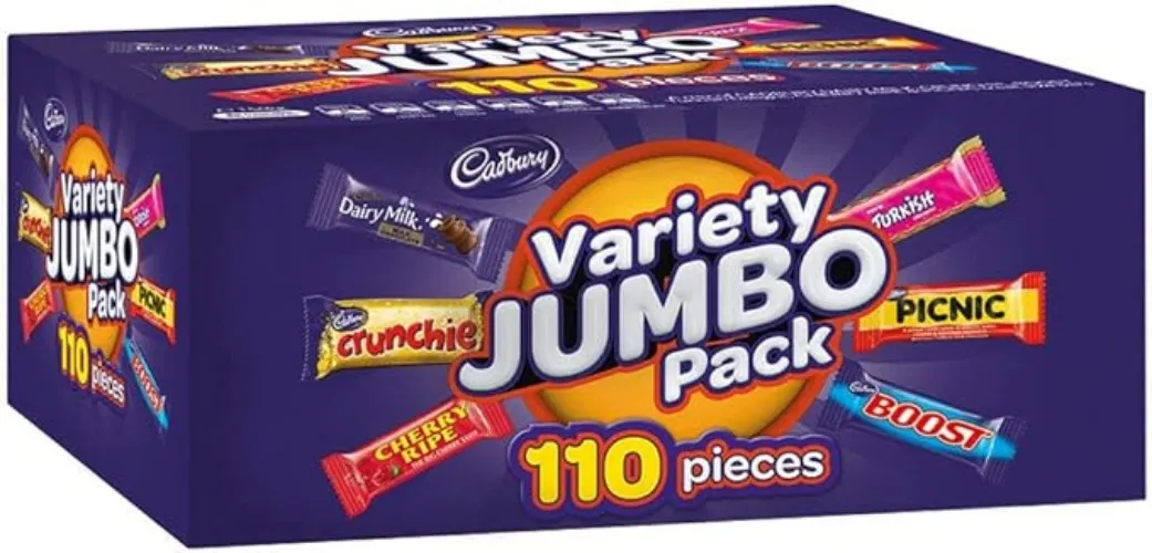 Cadbury Variety Jumbo Pack 110 Pieces 1.56kg