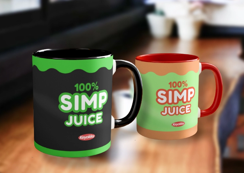 Simp Juice Mug Meme Gag Gift Twitch Vtuber Gamer Streamers Fans