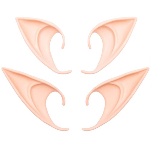 GREAT&LUCKY Cosplay Fairy Pixie Elf Ears - Soft Pointed Tips Anime Party Dress Up Costume Masquerade Accessories for Halloween Christmas Party ,2 Pair - 2 Pair