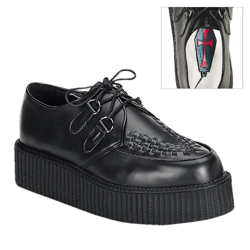 Creeper-402 | Black Leather / 9
