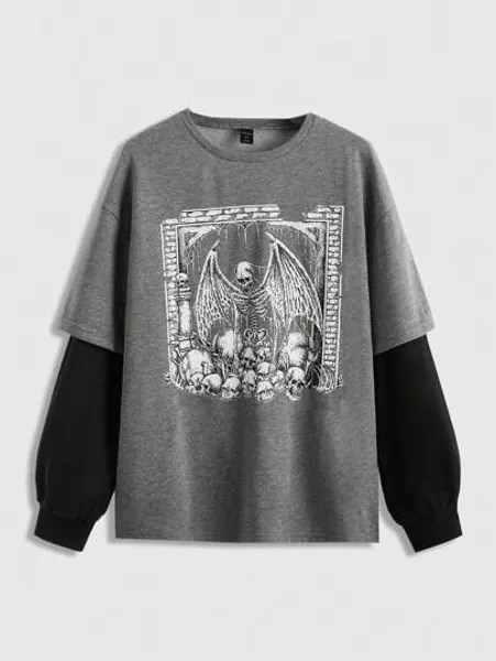 IamYouth Goth 2 In 1 Skull Graphic Tee