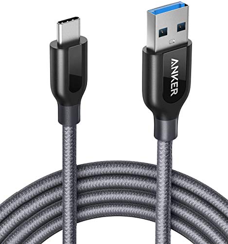 Anker USB C Cable, PowerLine+ USB-C to USB 3.0 cable (3ft), High Durability, for Samsung Galaxy Note 8, S8, S8+, S9, S10, Sony XZ, LG V20 G5 G6, HTC 10, Xiaomi 5 and More. Laptop - 3ft - Black