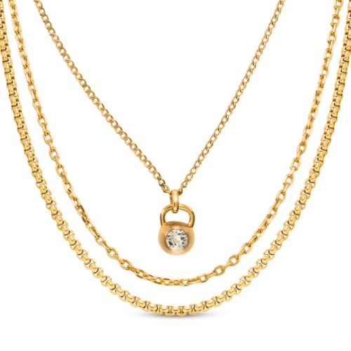 Trinity Set - Gold | 18 +2 Inch Extender | 45.72cm + 5.08cm Extender / 16 +2 Inch Extender | 40.64cm + 5.08cm Extender / 4 inch | 10.2 cm (Additional Add On)