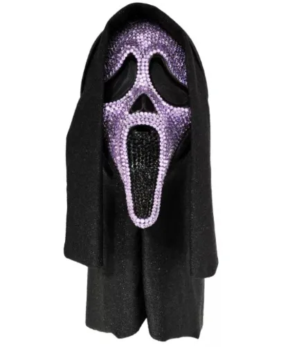 Ghost Face Purple Bling Mask - Spirithalloween.com