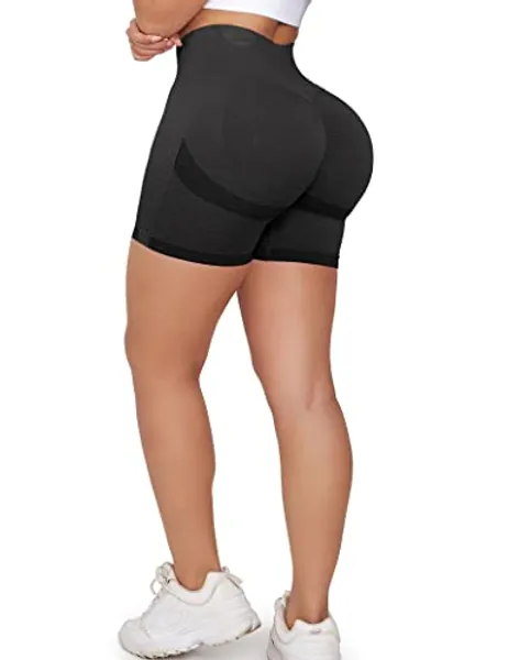 ZAAYO Scrunch Butt Sportshorts F¨¹r Damen Push Up Booty Nahtlos Biker Yoga Fitness Gym Shorts
