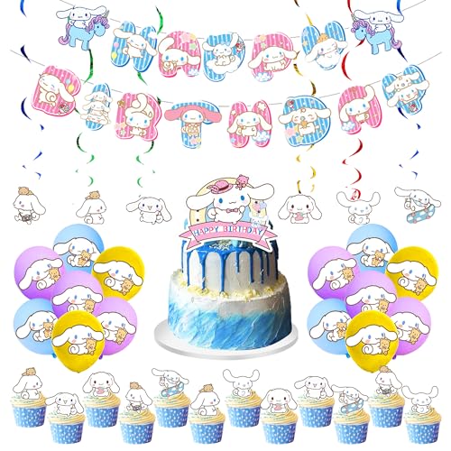 Sanrio Geburtstag Party Deko Cinnamoroll Party Deko Geburtstag Sanrio Luftballons Deko Cinnamoroll Luftballons Geburtstag Sanrio Kuchen Deko Sanrio Geburtstag Banner Sanrio Hängen Wirbel Deko