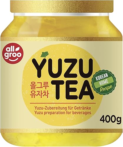 Allgroo Yuzu Tee — Yuzu Zubereitung für Tee oder als Brotaufstrich, vegan und glutenfrei (1 x 400 g) - Yuzu - 400 g (1er Pack)