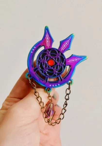 Ffxiv Black Mage Enamel Brooch | Etsy
