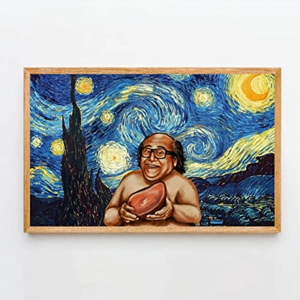 Danny DeVito and His Beloved Ham- Size 12x18 Inch
