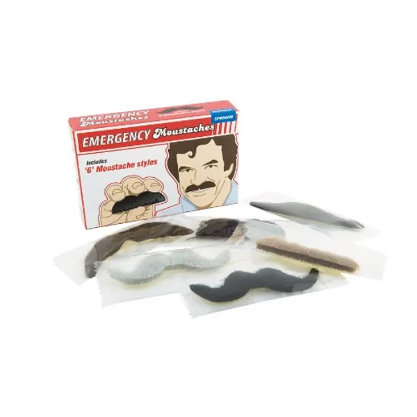 Spinning Hat Emergency Mustaches, Set of 6, Styles