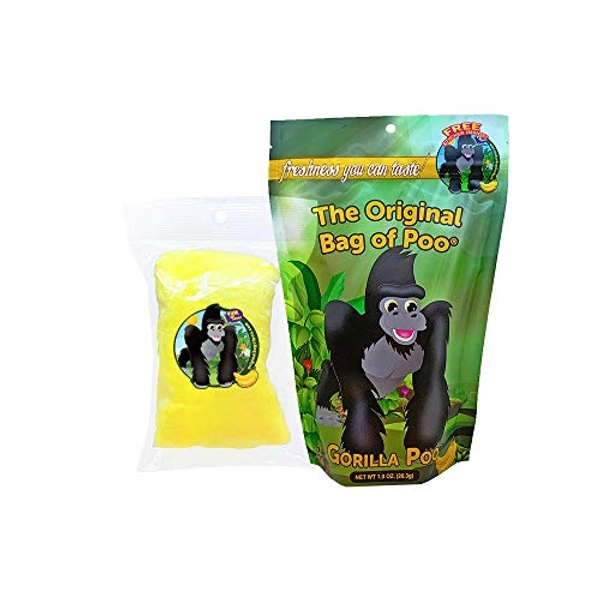 The Original Bag of Poo, Gorilla Poop (Yellow Cotton Candy) for Novelty Poop Gag Gifts - Banana Gorilla