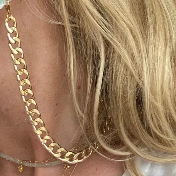 Gold Tone Chunky Link Glasses Chain, Face mask chain, mask lanyard, mask holder, face mask holder, face mask strap, mask chain (NO MASK)