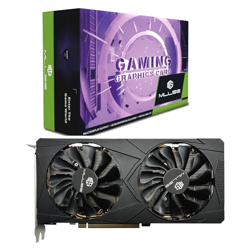 Mllse Radeon RX 5700 XT Graphics Card, 8GB GDDR6 256-bit Gaming GPU HDMI DisplayPort Interface Video Card 2K 4K Game Card for Desktop PCs (Radeon RX 5700 XT-Black)