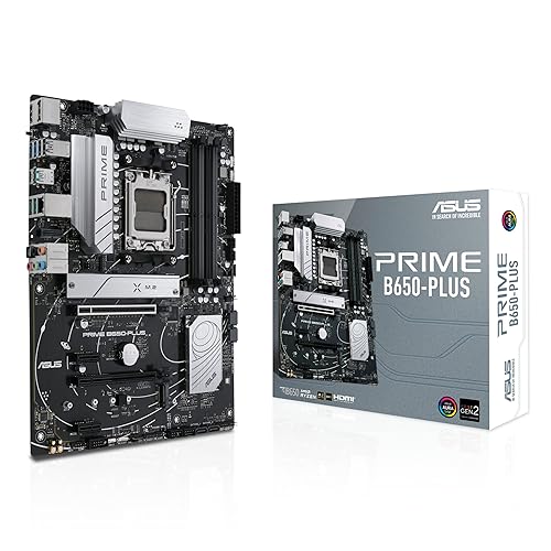 ASUS Prime B650-PLUS AMD B650 AM5 Ryzen™ Desktop 9000 8000 and 7000 ATX Motherboard, DDR5, PCIe 5.0 M.2, 2.5Gb LAN, DP, HDMI®, SATA 6Gbps, USB 3.2 Gen 2 & 1 Type-C®, BIOS Flashback™, USB4® Support - ATX - PRIME B650-PLUS