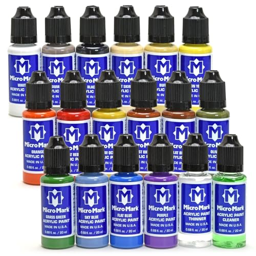 Micro-Mark Basic Color Paint Set, Miniature Painting Kit