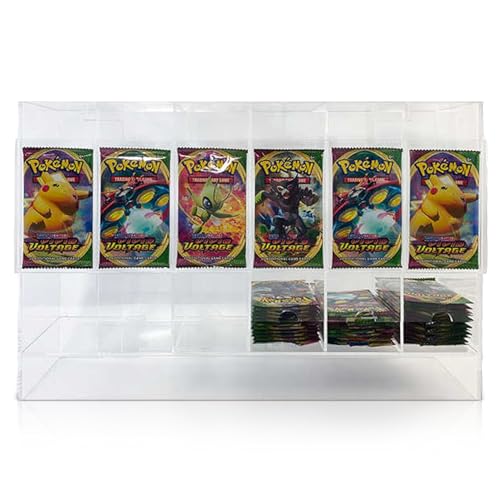 Collector's First Pick 6-Slot Acrylic Card Pack Dispenser, Perfect For Trading Card Packs, Booster Packs, Sports Card Packs & More
