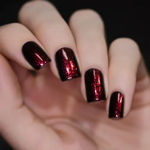 ILNP Lights Out - Black/Red Multicolor Nail Polish