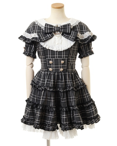 Check Ribbon Cape One-Piece