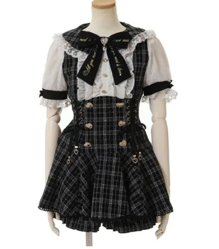 Short Sleeve Message Ribbon Tweed Setup