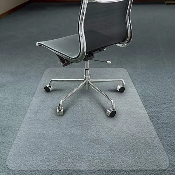 Dawsons Living PVC Office Floor Protector - Unrolled Chair Mat Suitable for Low Pile Carpet Floors - Non Slip - 90cm x 120cm - Made in the UK