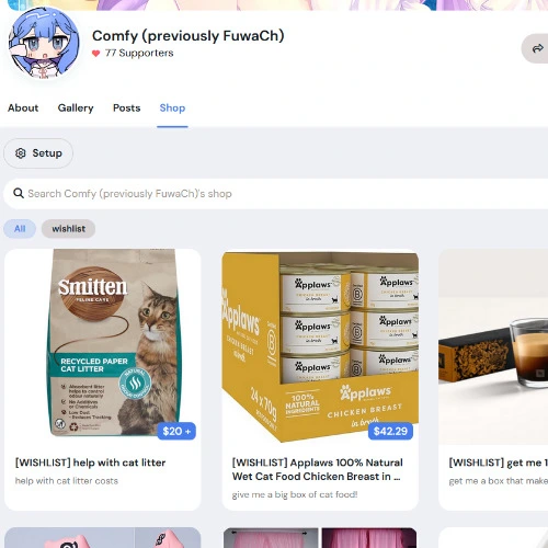 https://ko-fi.com/comfywa/shop NEW WISHLIST HERE