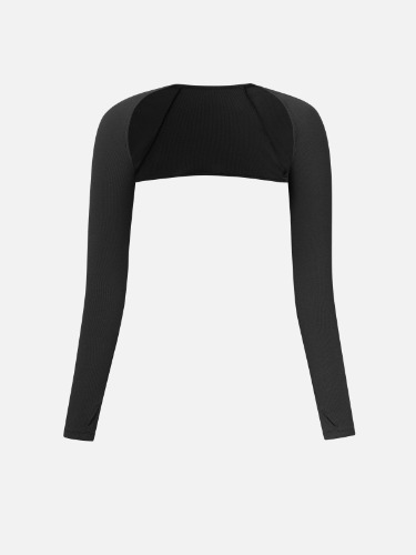 Plantive™ Comfy Shrug With Thumb Hole - Black / L