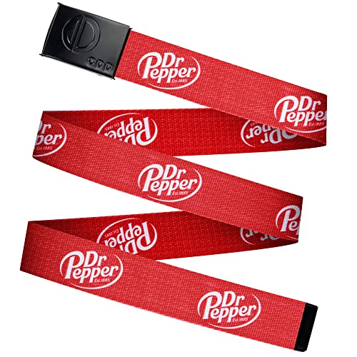 Odd Sox, Pepsi, Mt. Dew, Soda Themes, Men's Web Belt, Adjustable, 1.5 Inch Wide - Dr Pepper