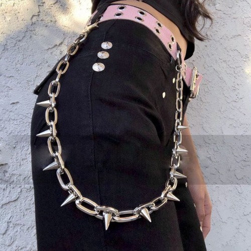 Alternative Spike Key Chain Accessory - spike pant chian