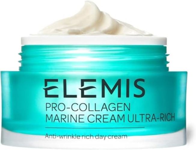 ELEMIS Pro-Collagen Marine Cream, Anti-Wrinkle Daily Face Moisturising Lotion, Hydrating Ultra-Light Gel-Cream Day Moisturiser Leaves Skin Smooth, Glowing and Rejuvenated, Suitable for All Skin Types - Pro-Collagen Marine Cream Ultra Rich 50ml