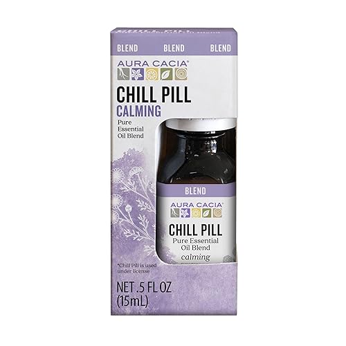 Aura Cacia Aura Cacia Chill Pill Essential Oil, 0.5 Ounce, Lavender, Peppermint, Sweet Orange, Basil, Chamomile and Patchouli