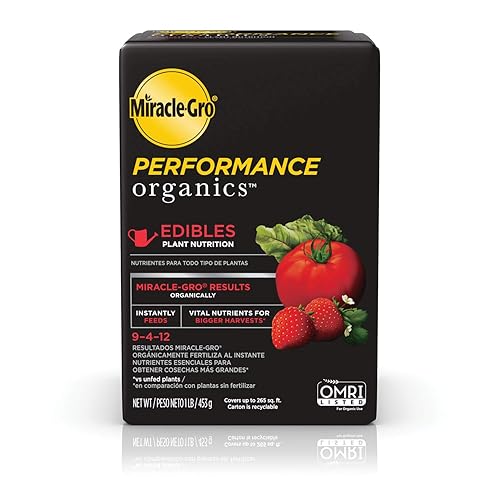 Miracle-Gro Performance Organics Edibles Plant Nutrition - Organic Plant Food Feeds Instantly, for Tomatoes, Vegetables, Herbs and Fruits, Promotes a Bountiful Harvest, 1 lb. - Edibles - Edibles