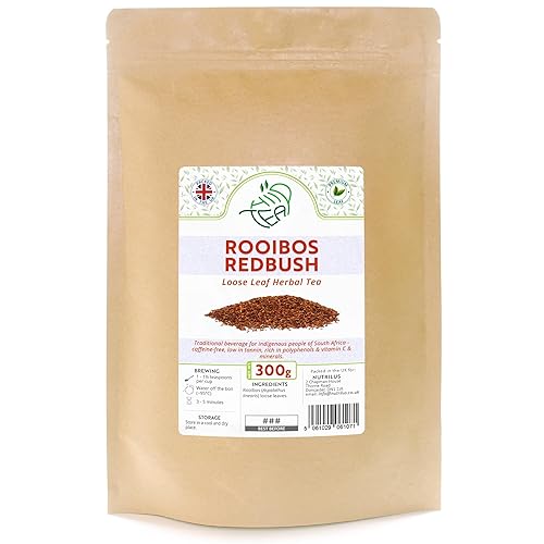 Rooibos Herbal Loose Tea – African Redbush Tea Premium Leaf (300g) - 300g