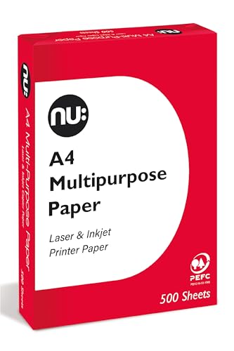 NU: Multi-Purpose Printer Paper, White, 500 Sheets - A4 - Single