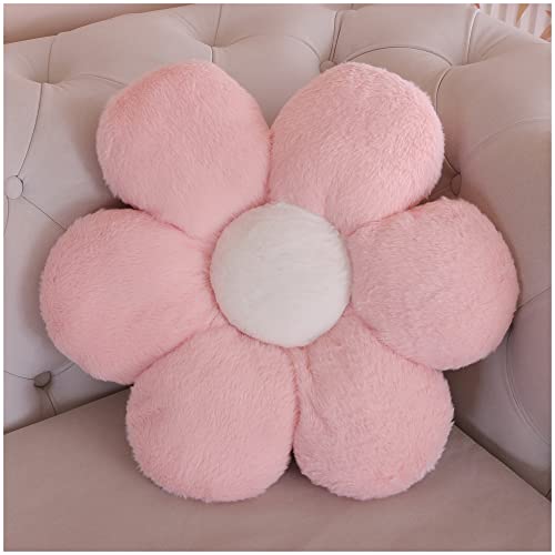 LANFIRE Flower pillow cushion Chair car seat cushion Flower bed sofa pillow Decorative Throw Pillow Plush cushion (40cm, Pink)