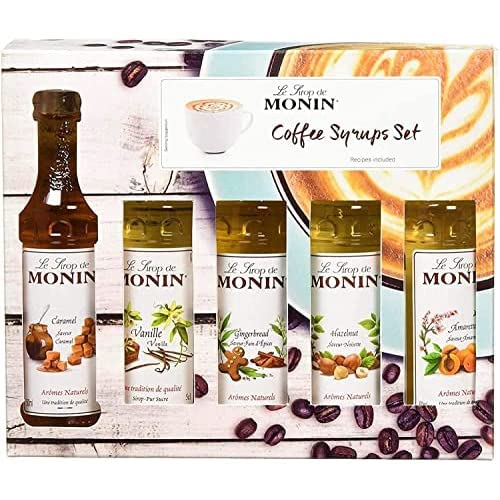 MONIN Premium Coffee Syrup Gift Set 5 cl (Pack of 5)