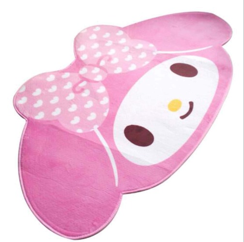 Rugs New Cute Cartoon My Melody Carpet Anime Home Soft Fur Rugs Children Girls Bedroom Living Room Floor Mat Doormat Decor
