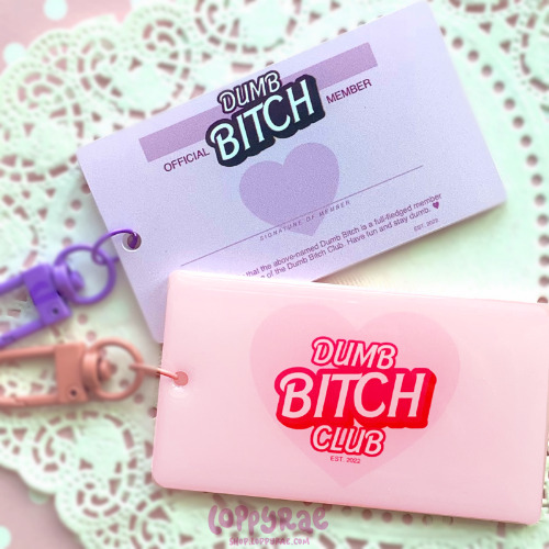 "Dumb B*tch Club" Membership Card Keychain - Purple