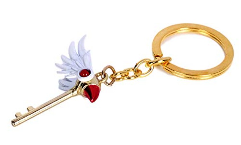 GK-O Anime Card Captor Sakura Kinomoto Sakura Star Wand Keyring Necklace Pendant Key Chain - Keychain
