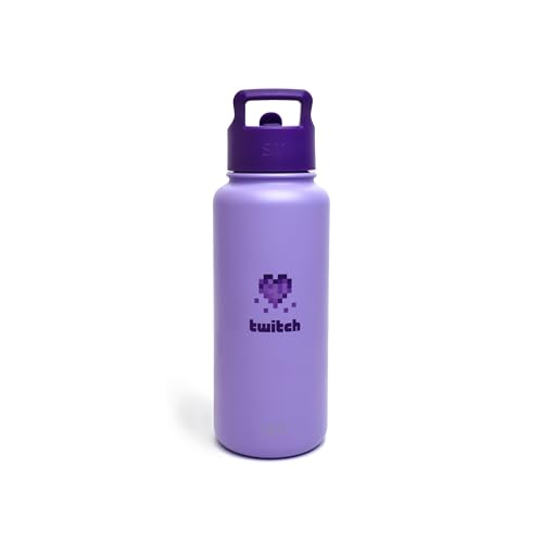Twitch 32oz Water Bottle Straw Lid - Bleed Purple Pixel - Lavender