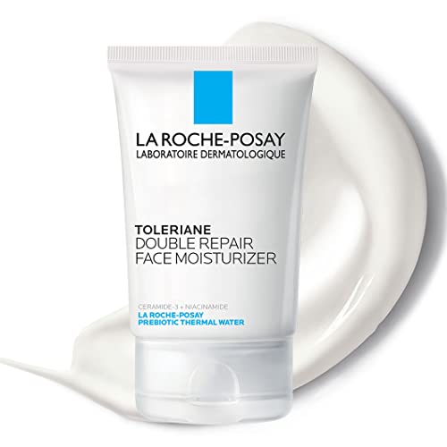La Roche-Posay Toleriane Double Repair Face Moisturizer | Daily Moisturizer Face Cream with Ceramide and Niacinamide for All Skin Types | Oil Free | Fragrance Free - 3.38 Fl Oz