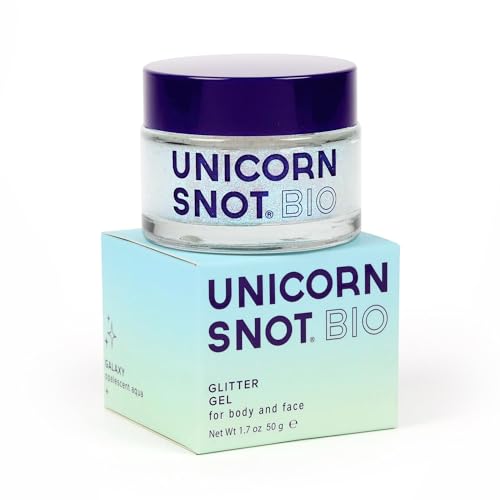 Unicorn Snot Glitter Holographic Face & Body Glitter Gel: Face Glitter Makeup, Hair Glitter, Festival Rave and Anime Cosplay, Halloween Costume Makeup - Vegan & Cruelty Free, 1.7 oz (Galaxy) - Galaxy