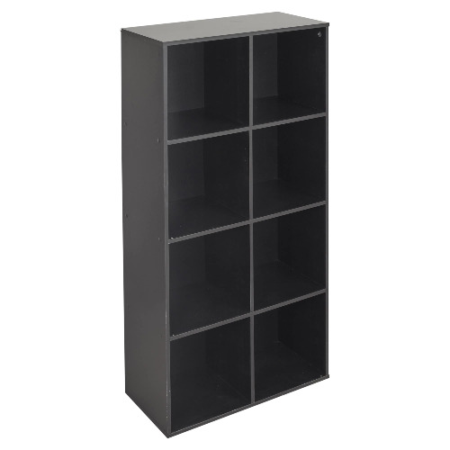 URBNLIVING 2, 4, 8 Cube Bookcase Shelving Display Shelf Storage Unit Wooden Organiser (8 Cube, Black)