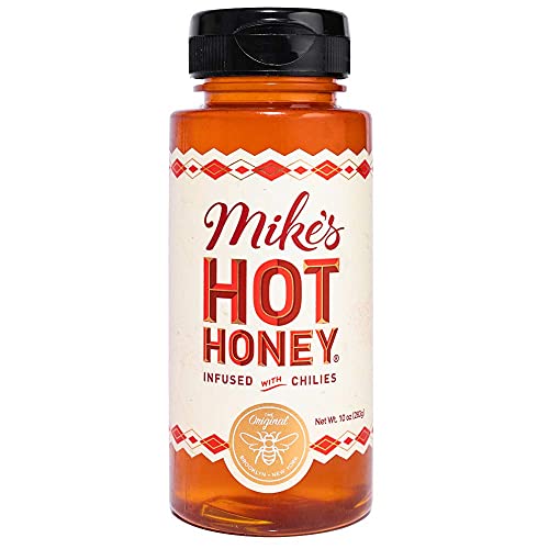 Mike's Hot Honey 10 oz Easy Pour Bottle (1 Pack), Honey with a Kick, Sweetness & Heat, 100% Pure Honey, Shelf-Stable, Gluten-Free & Paleo, More than Sauce - it's Hot Honey - 10 Ounce (Pack of 1)