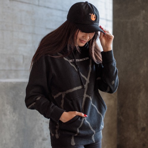 Dabin - Between Broken Kintsugi Dye Embroidered Hoodie | S